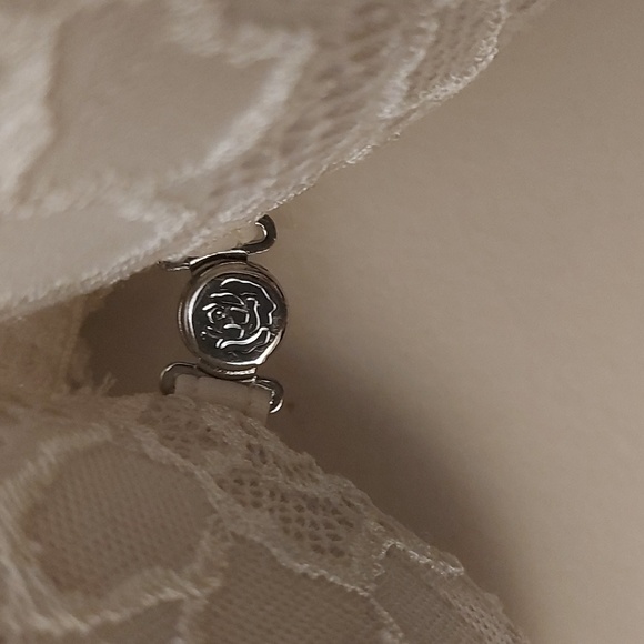 La Vie En Rose Pushup Plung Bra/Full Support/ White Lace/38/85C/ Valentines Gift - Picture 2 of 8